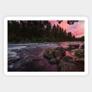 Sunset at the River Sticker